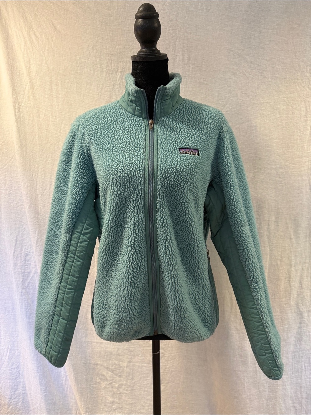 Patagonia Women's Synchilla Retro Teal Sherpa Full-Zip Jacket size M